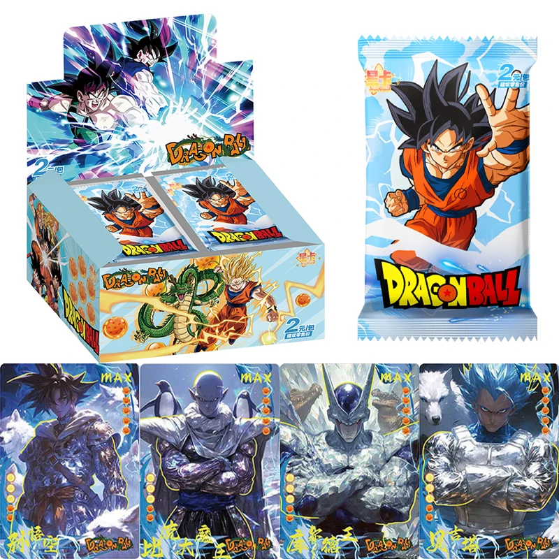 

Dragon Ball Card Deluxe Edition Thickened Card Colds Stamping Silver Diamond Flash Process Son Goku Anime Collection Card Toys