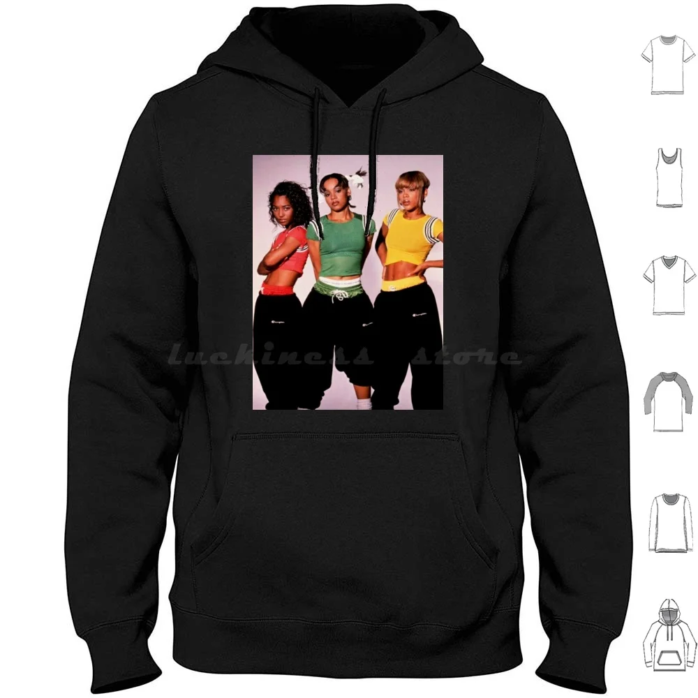 Sudadera con Capucha TLC de Algodón de Manga Larga, TLC Rap, 90 Day TLC, Recruitment, Hip Hop, Años 90, 1990s, Nineties, Tionne, T Boz, Left Eye, Lisa Lopes