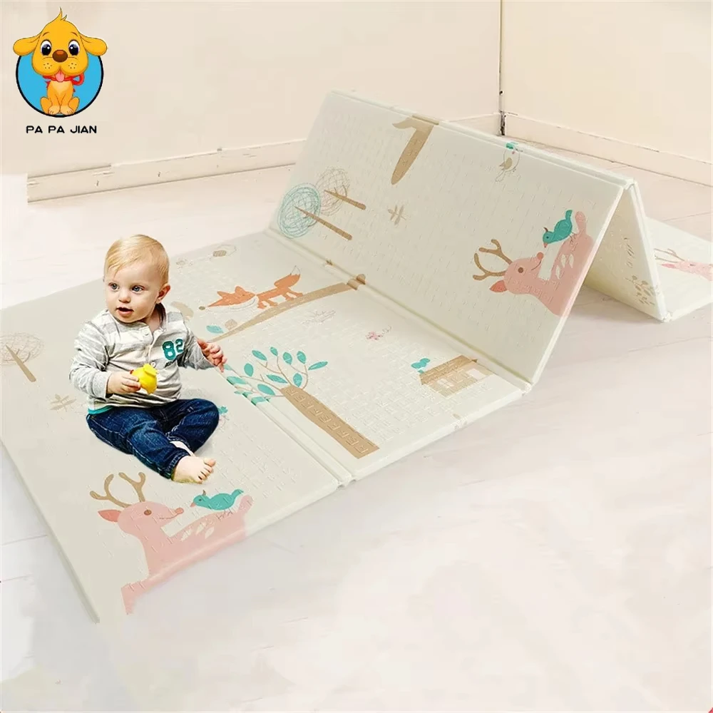 

Large XPE Baby Play Mat 180x200cm Non-Slip Crawling Pad 2cm Thick Foldable Safety Foam Mat for Nursery and Playroom & Toddlers