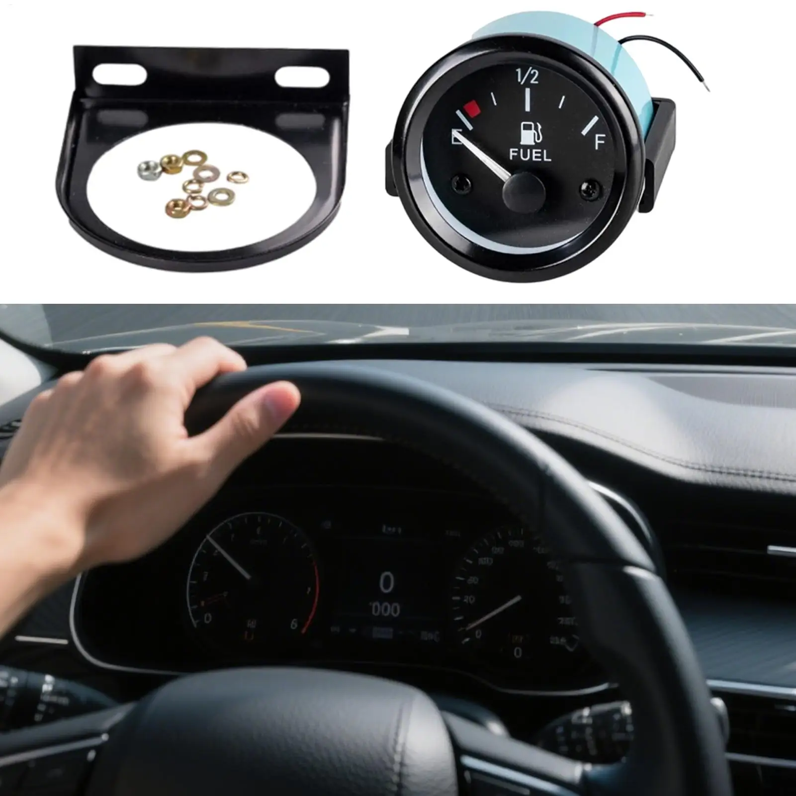 Oil Gauge For Boat 12V Universal Luminous Water Level Meter Boat Sending Gauge For Marine Truck Car Vehicle Motorcycle Mower