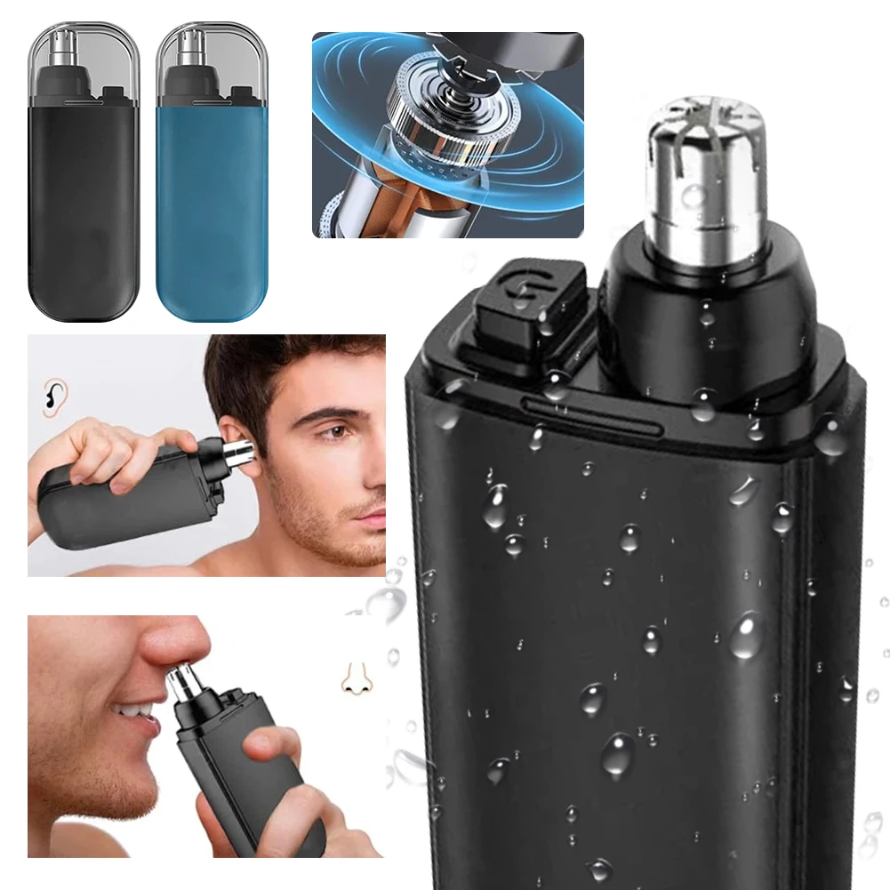 1-5PCS Electric Painless Nose Hair Clipper 7000 RPM Professional Nose Trimmer Dual-Edge Blades USB Charging for Face Care