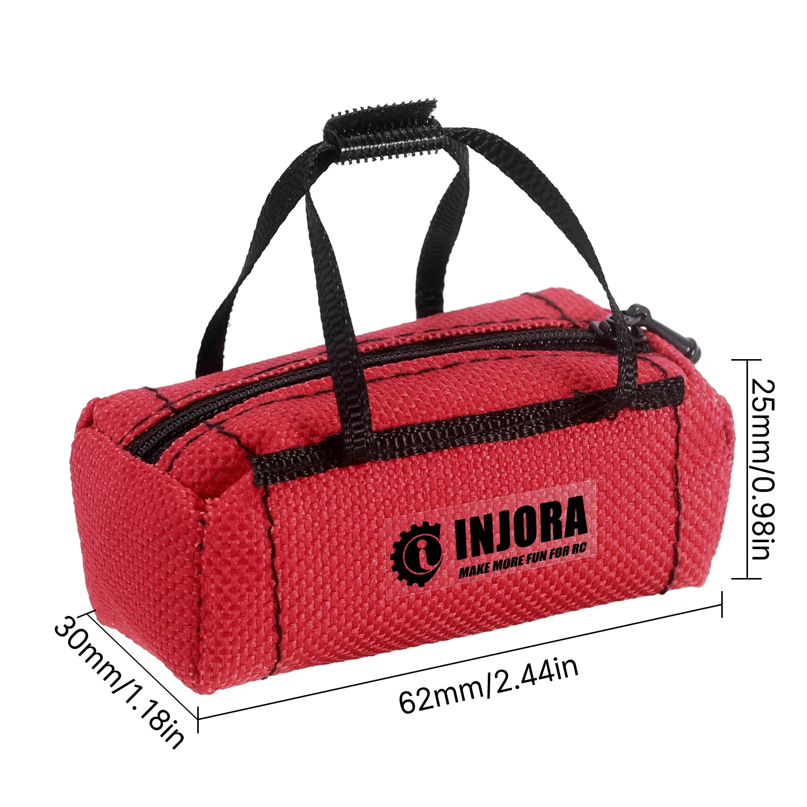 INJORA Miniature Decoration Scale Sports Travel Bag for 1/18 1/24 RC Crawler TRX4M SCX24 AX24 FCX24