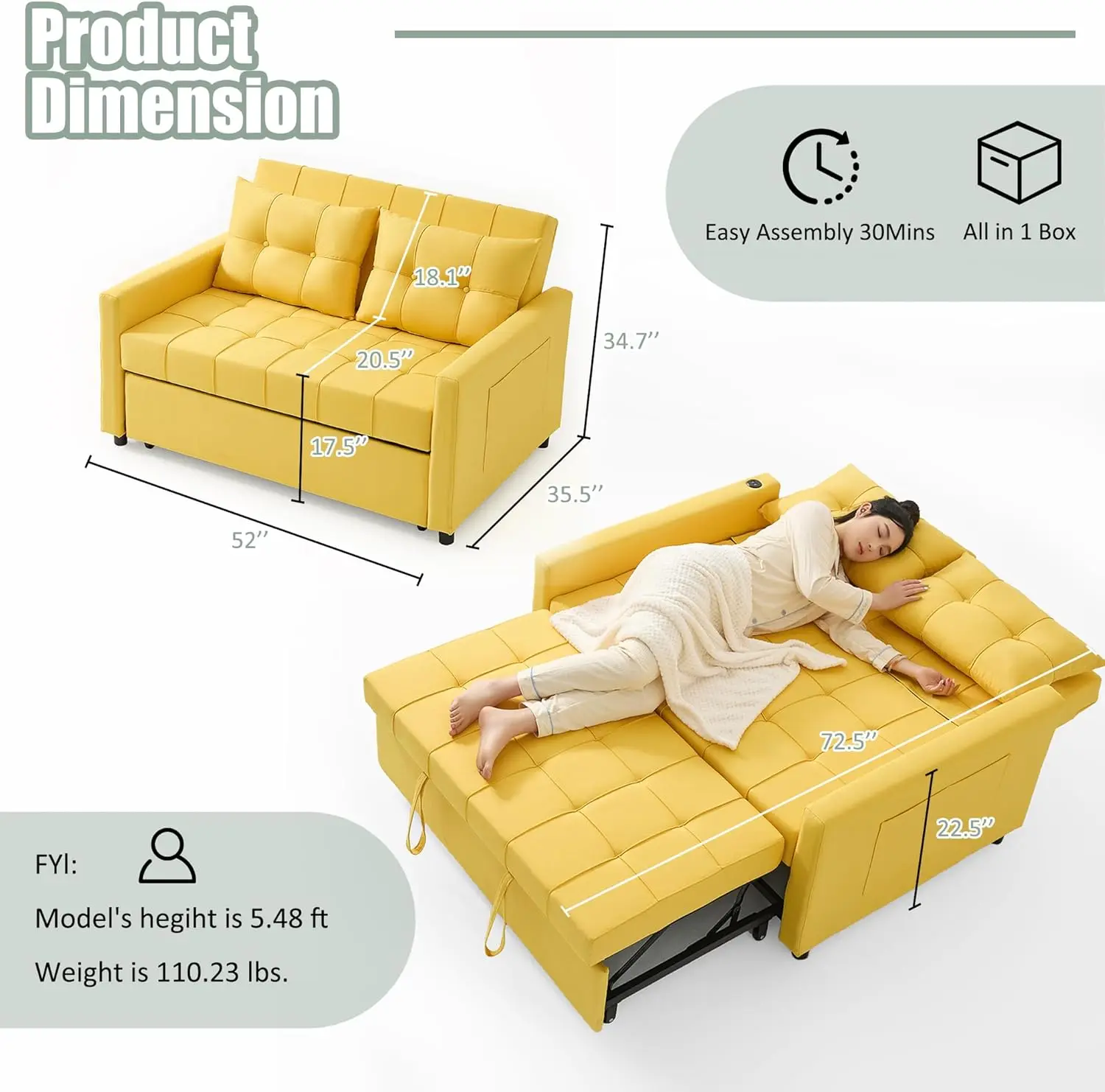 Thumbnail 2 - #41 Highest Rated Convertible Sofa Beds to Buy in 2026