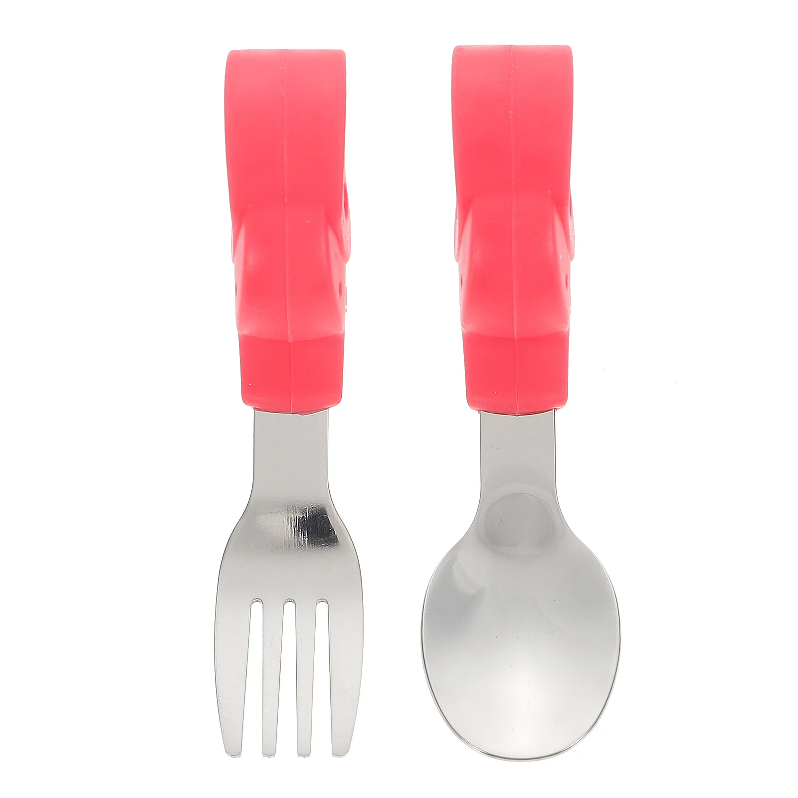 

1Set Baby Spoons Forks Kids Training Tableware Cartoon Modeling Healthy Safe Non Slip Grip Easy for Baby to Use
