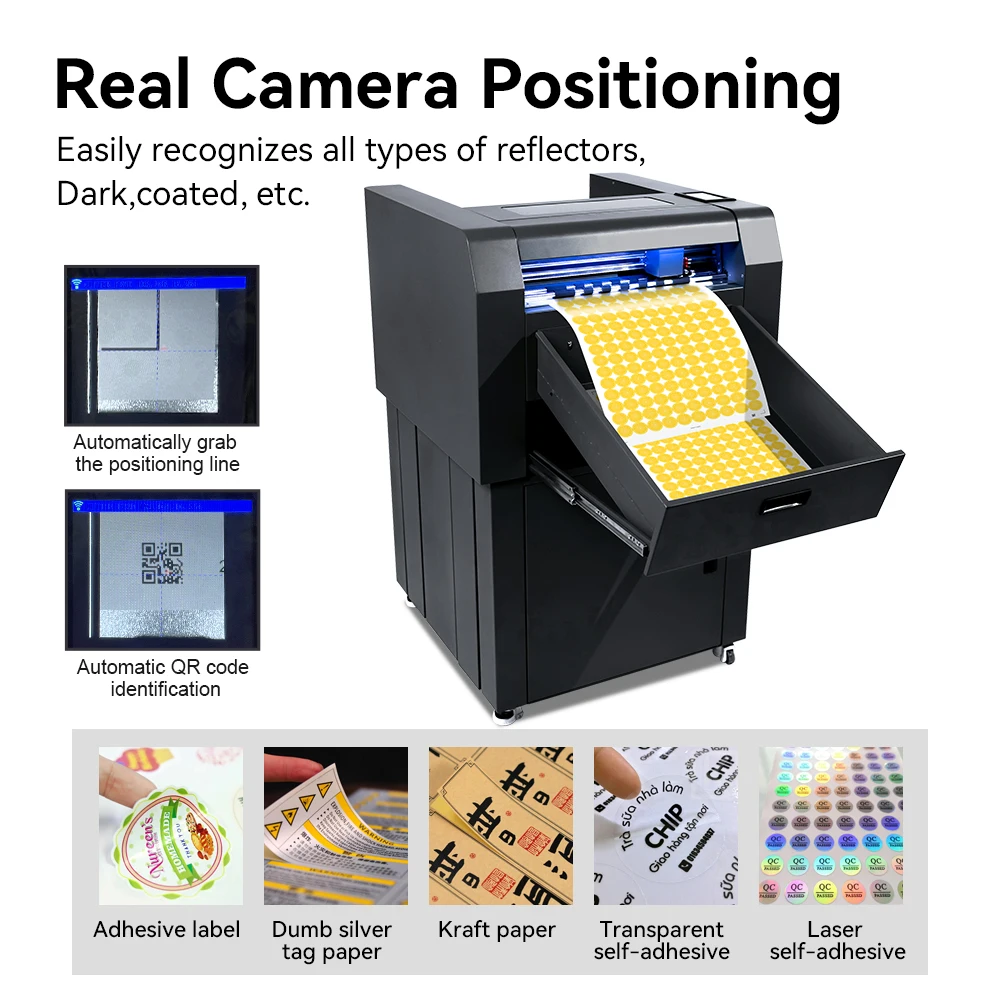 OYLP ZD500 Ultra Multi Function CCD Camera Kiss Cut Die Cut Absorbed 1000pcs Sheet Cutting Machine With Auto Feeding System Cutt