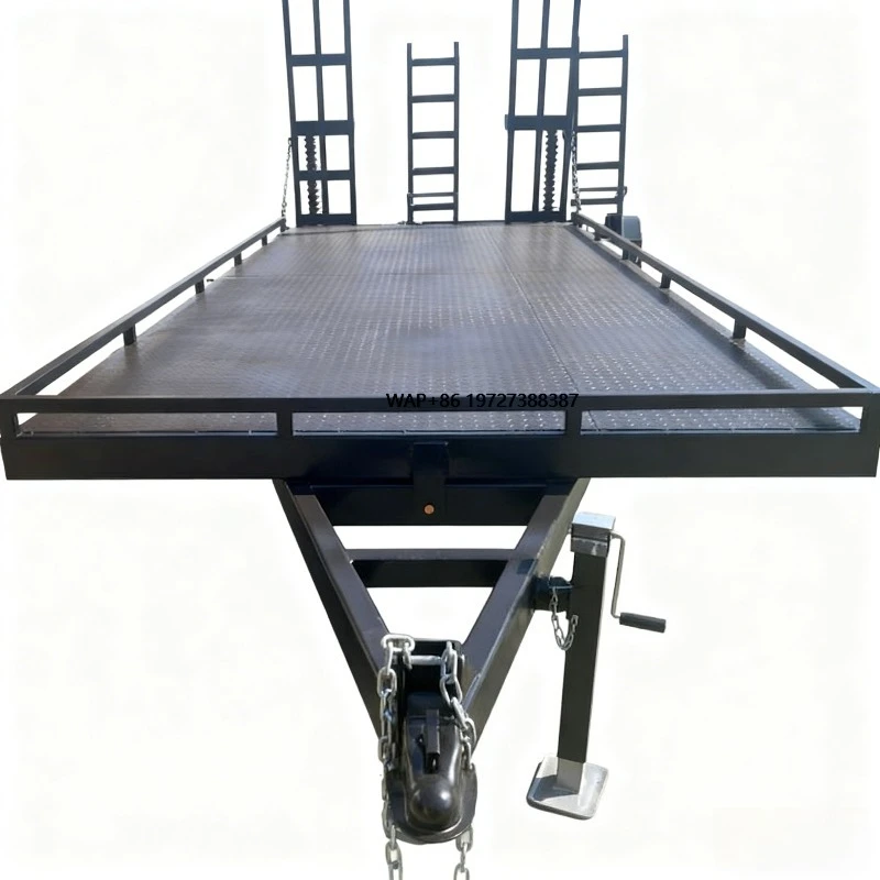 Hot Selling Hot  Dip Galvanized Hauler Trailer Flatbed Floor Heavy Duty Car Trailers Prices Small  Car Trailers for Sale