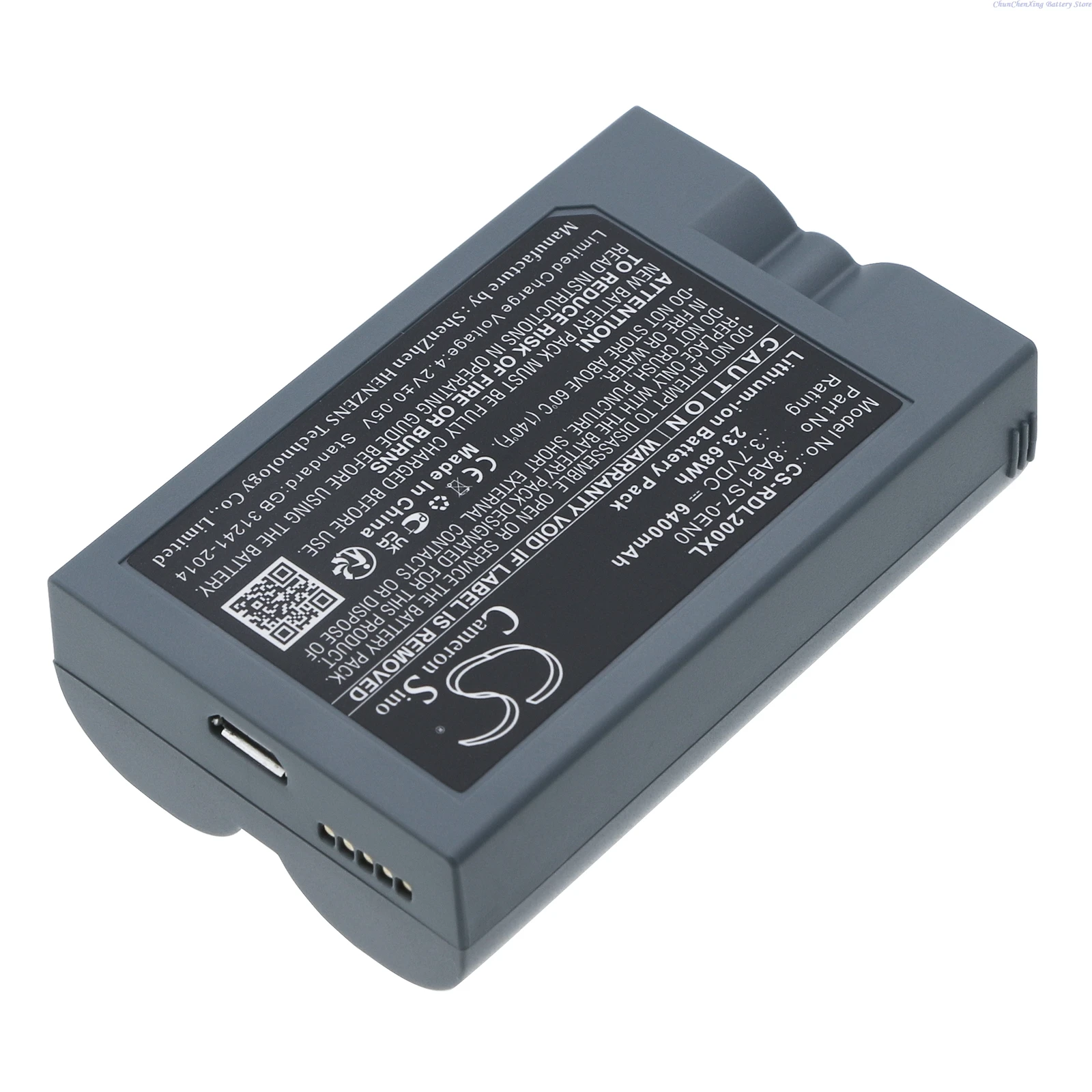 3.7V 5200mAh/6400mAh Replacement Home Security Camera Battery for Ring Video Doorbell 2/3/4 3 Plus Stick Up Cam Peephole 3 PlusX view 5