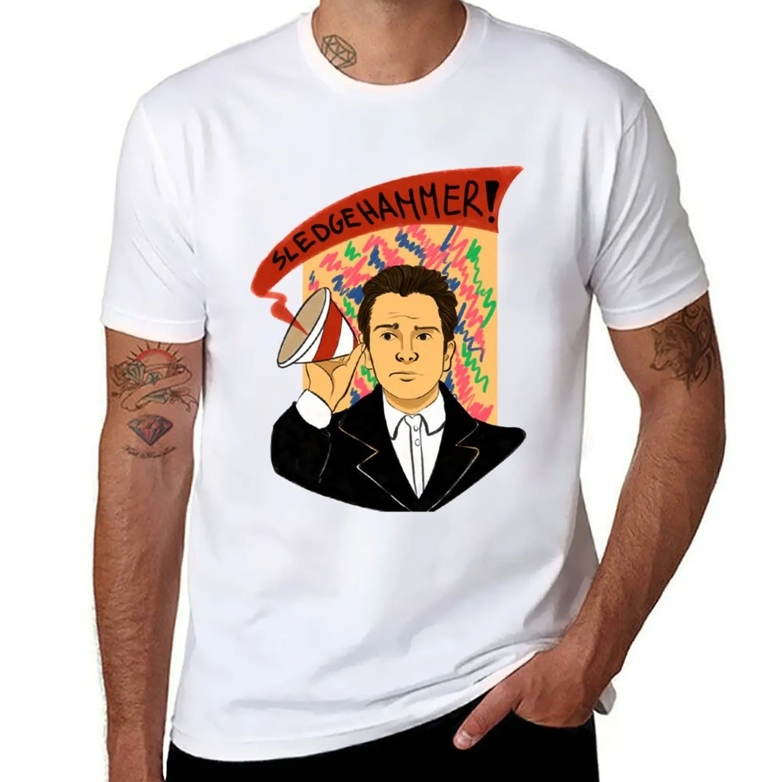 

Peter Gabriel SLEDGEHAMMER T-Shirt t shirt man luxury funny t shirts dark humor T-Shirt