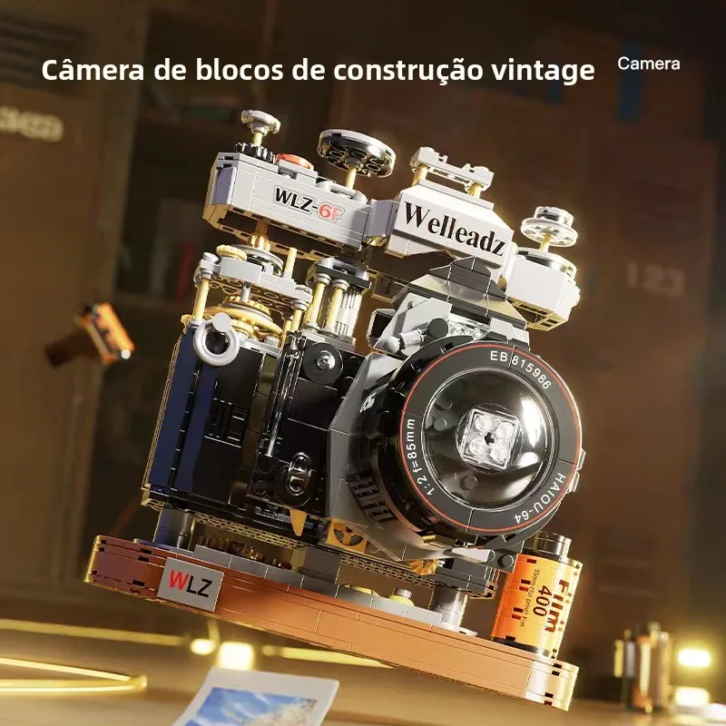 レトロカメラビルディングブロックシミュレーションデジタル一眼レフデジタル写真クリエイティブモデル装飾組み立て玩具トレンディプレイギフト男性と女性向け
