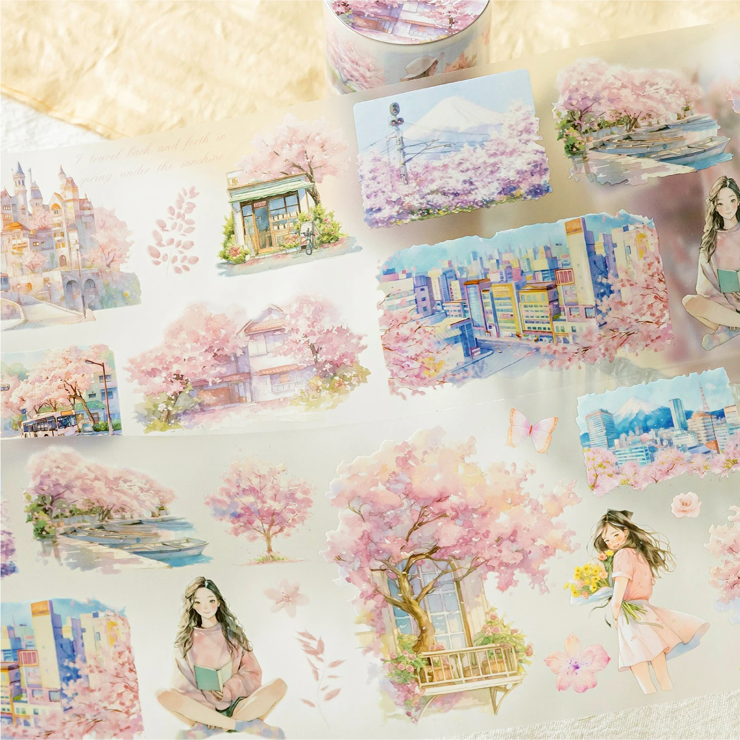 6 styles 70mm*200cm Dream Reverie series tape PET Material Scrapbooking Sticker Cute Supplies Decorative  DIY Sticker