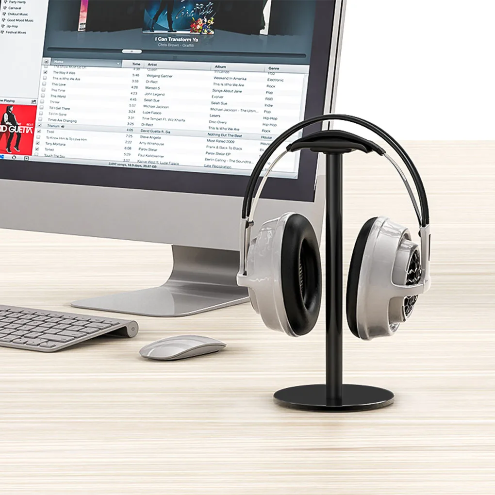 Stijlvolle Headset Ondersteuning Stand Brede Toepassing In Home Office En Bibliotheek Mat Oppervlak Ronde Rand