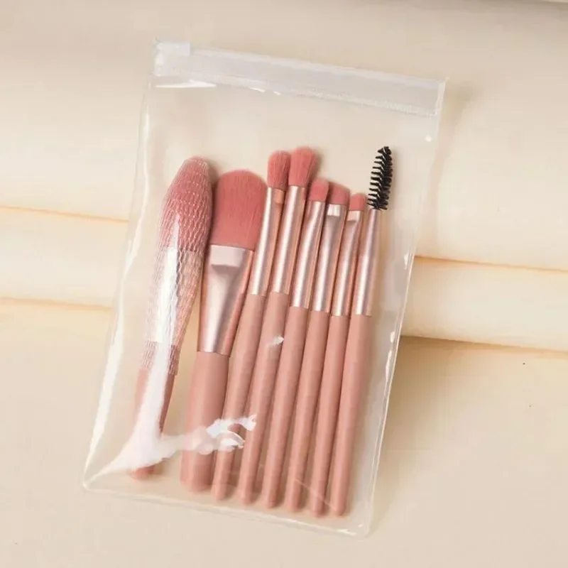 8Pcs Eyeshadow Foundation Blending Makeup Brush Portable Soft Fluffy Cosmetics Concealer Makeup Brush Professional Make Up Tool