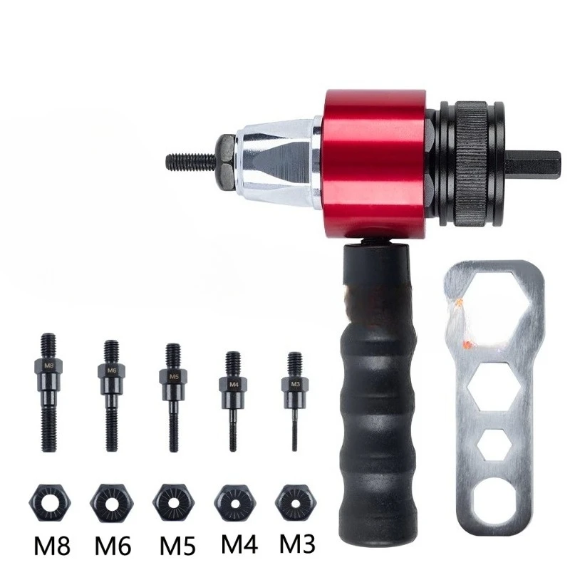 For Electric Rivet Gun M3-M8 Electric Rivet Automatic Nut  Electric Ram Gun Conversion Head