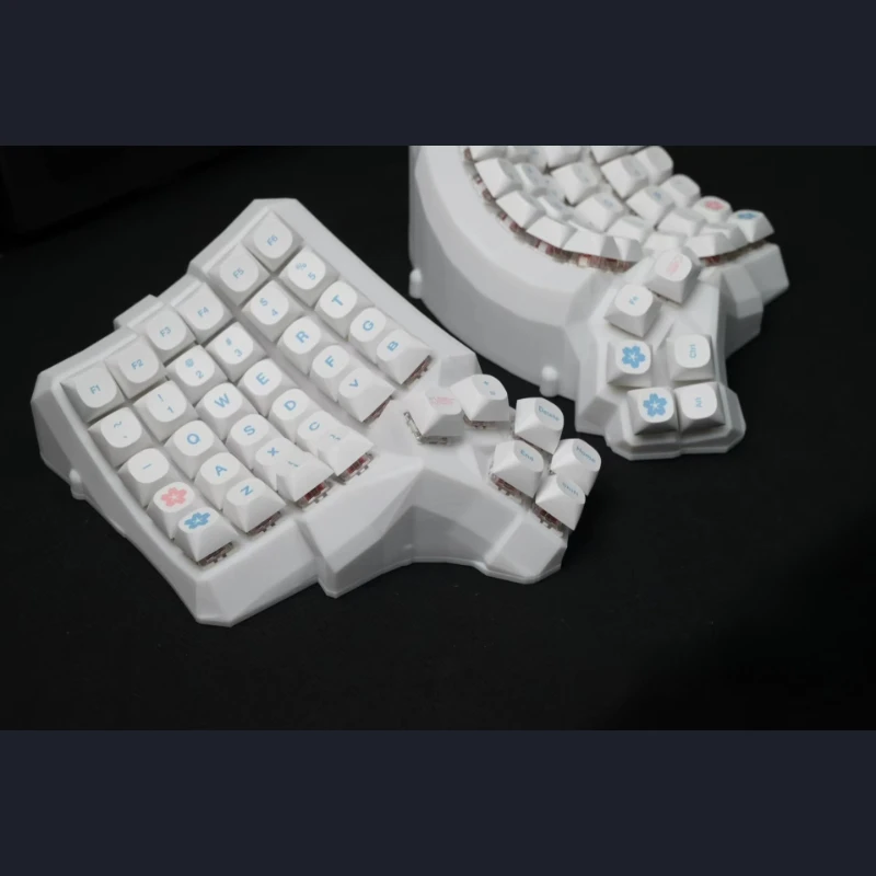 Dactyl Manuform 6*6 Wired Split Keyboard Ergonomic Hot Swap PETG Material Custom Layout Type-c Curve Mechanical Keyboard VIAL