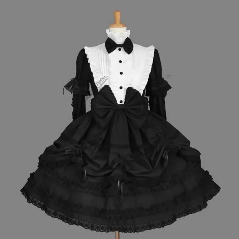 

2025 Maid Adult Women Halloween Costume Sweet Gothic Punk Lolita Dress Princess Cosplay Cute Anime Lace Outfit For dsfdsf2