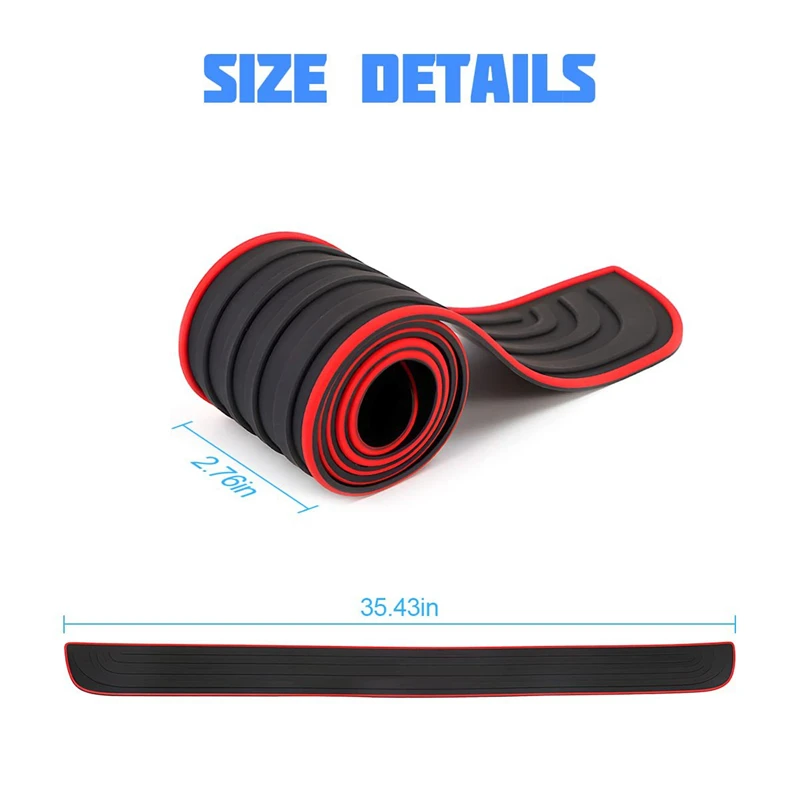 Universal Trunk Rear Guard Plate Bumper Protector Trim Anti-Kicked Scratch Protection Rubber Anti-Scratch Strip Car Accessories