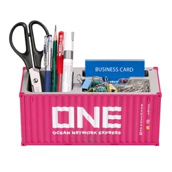 Business Card Storage Box, Simulação Modelo Container, Multi-Function Pen Holder, Escritório Deve ser Presente, LOGOTIPO personalizado, 1:30 Remessa