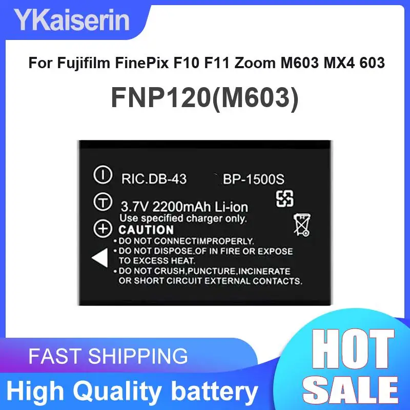 Digital Camera Battery FNP120 M603 2200mAh For Fujifilm Finepix F10 F11 Zoom M603 MX4 603 Hardwearing