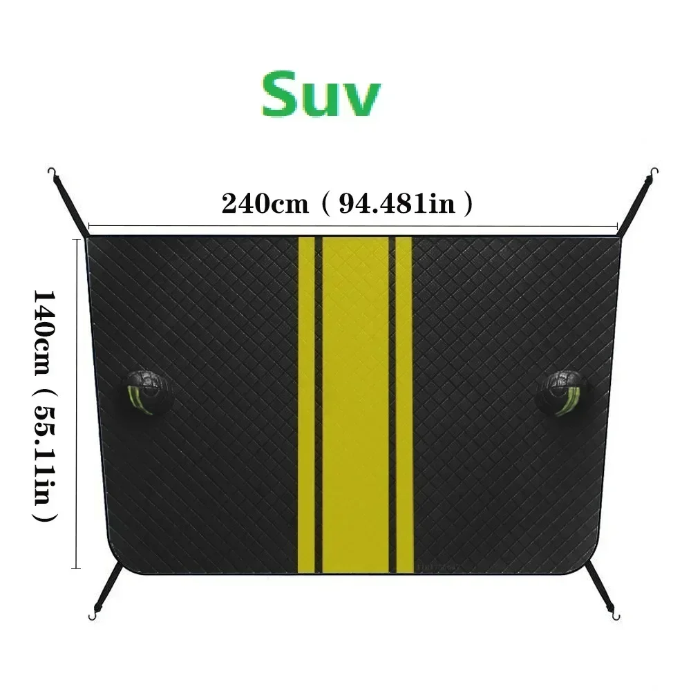 Hochwertige Auto-Sonnenschutzabdeckungen, Sonnenschutz für Autofenster, reflektierender Sonnenschutz für Windschutzscheiben, für SUV und normale Autos – Detail 2