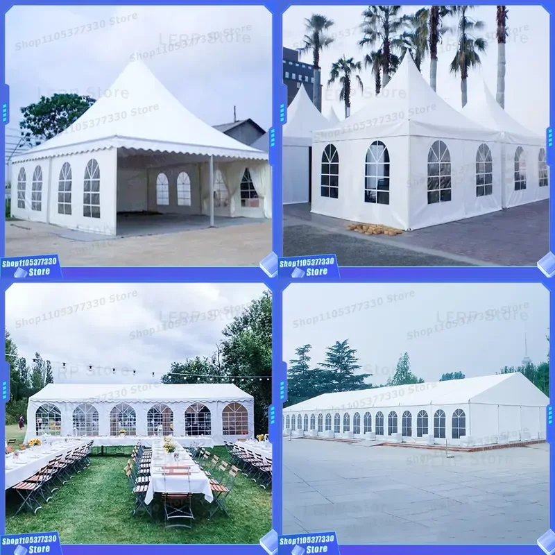 Haoteer Competitive Price Outdoor Durable Waterproof Aluminum Pagoda Marquee Tent 6x6m Clear Roof Wedding Party Tents 7-12