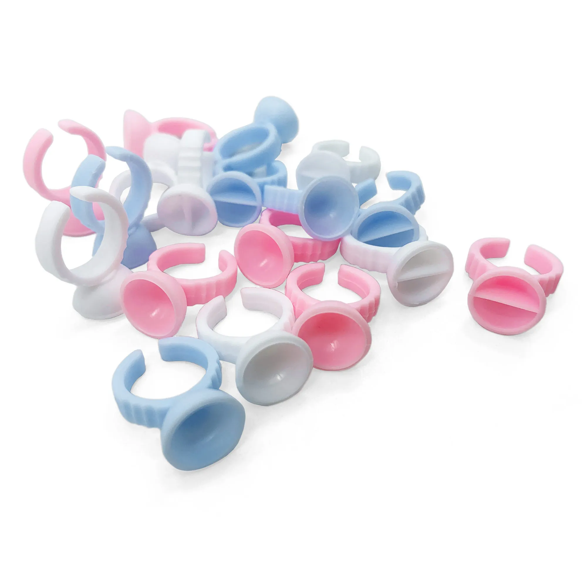 500 個使い捨てまつげエクステンション接着剤リングまつげエクステンション接着剤ホルダーホルダー接着剤容器タトゥー顔料