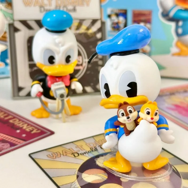 MINISO Disney Donald Duck Co Produced 90th Anniversary Figure Disney Minnie Scrooge Mcduck  Anime Models Pvc Ornament Toys Gifts