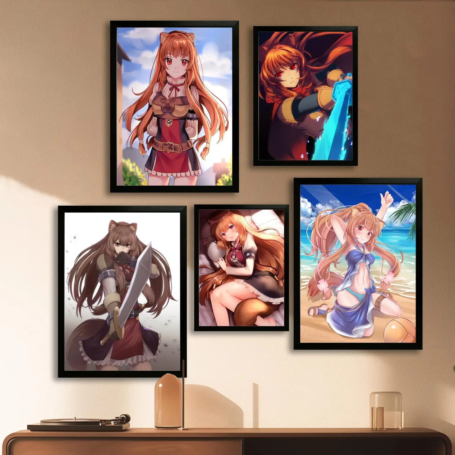 Плакат на холсте raphtalia и настенное искусство, печать с изображением, современный семейный декор для спальни, декоративная живопись