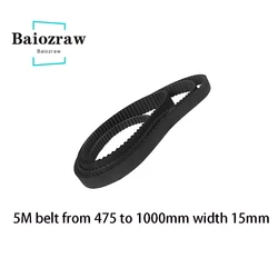 3D Printer HTD 5M Closed Loop Rubber Timing Belt 475 500 525 550 595 600 700 800 900 1000mm Width 15mm HTD 3M