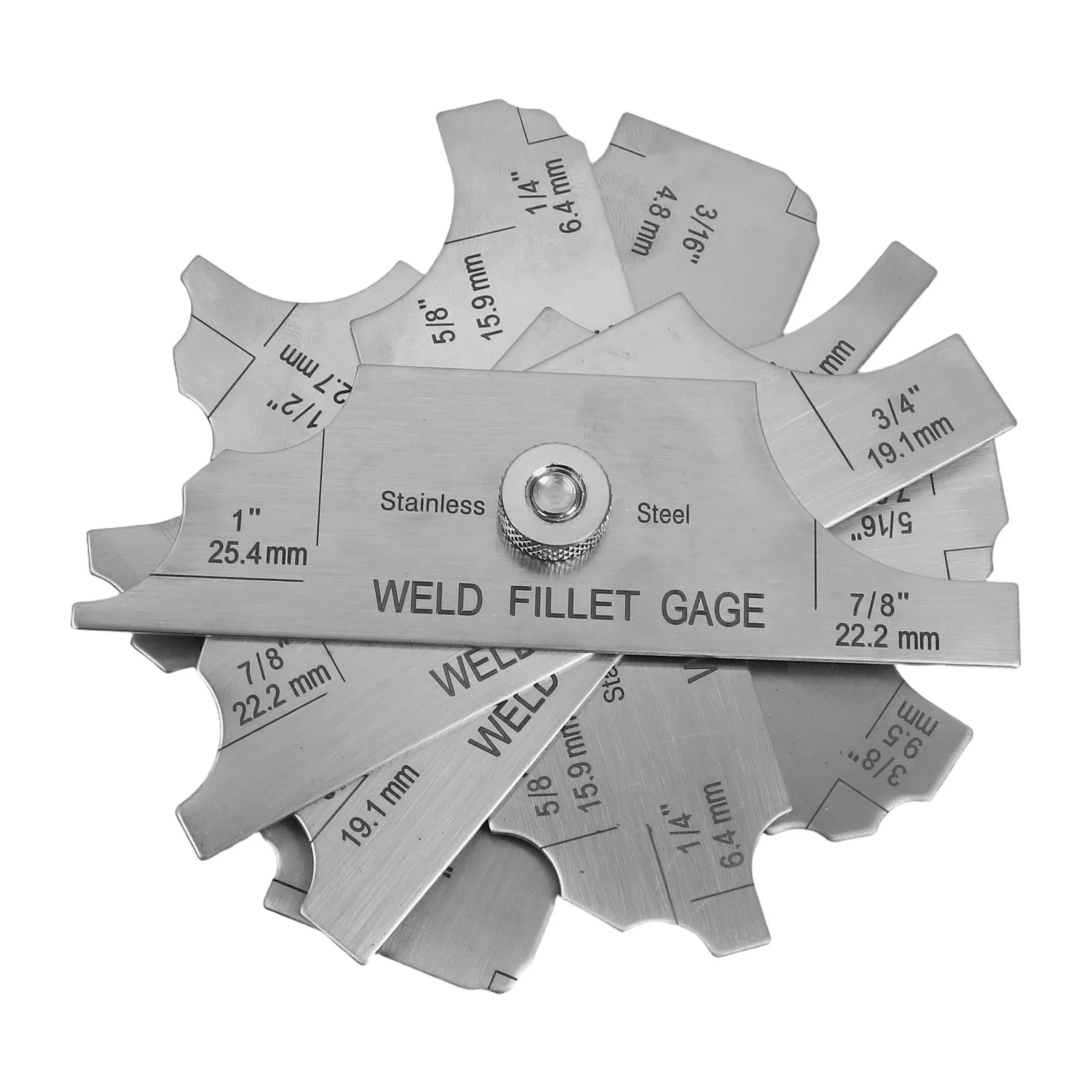 

Inspection Tool Fillet Gauge Quality Control Rust Resistant Material Soft Storage Bag Accurate Welding Inspection