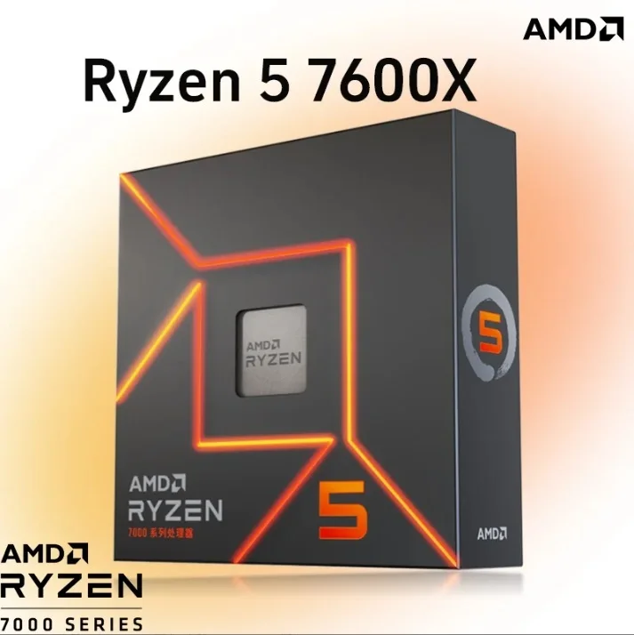 NEW AMD Ryzen 5 7600X R5 7600X 4.7 GHz 6-Core 12-Thread PCIE 5.0 105W CPU Processor 5NM L3=32M 100-000000593 LGA AM5 프로세서 Gaming