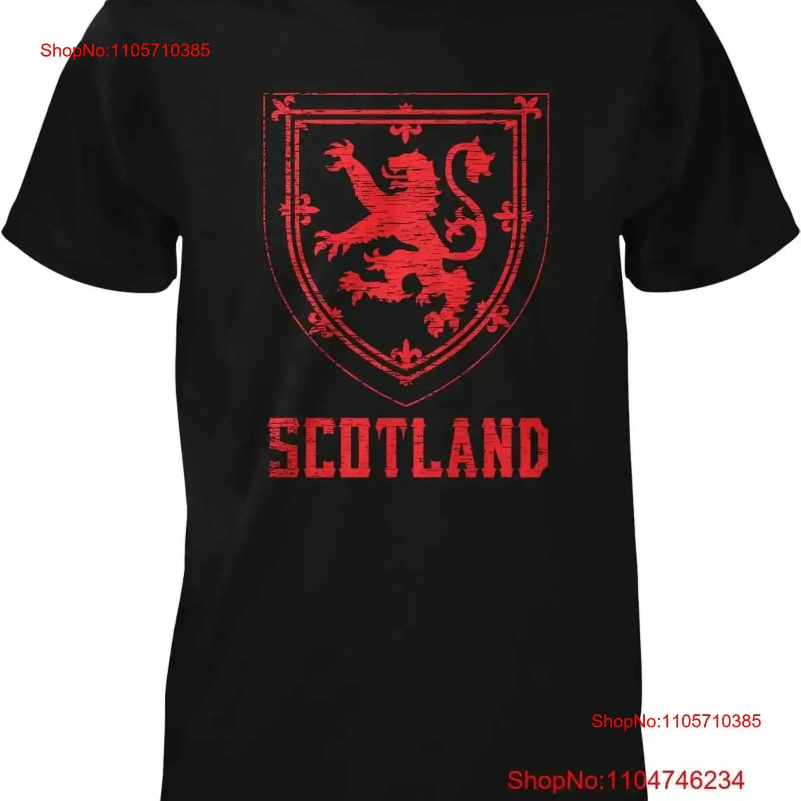 Scotland Coat of Arms King Scots Red Lion Crown Mens T shirt vintage Washed Top For Everyday Wear homme graphic Breathable
