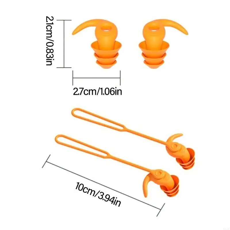 Q1JC Skuteczne silikonowe zatyczki do surfowania do snu i cichej pracy na studiach 2PCS
