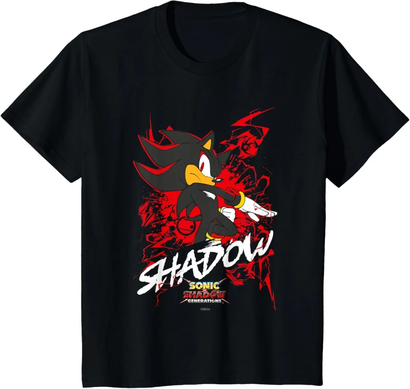 Sonic The Hedgehog, Sonic X Shadow Generations - Camiseta Shadow Camisetas gráficas unisex exclusivas, estilo Y2k