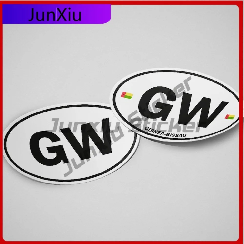

Guinea-Bissau Flag Sticker Oval-shaped White and Black Country Cool Door Trim Toilet Seat Scratch Resistant Anti UV Auto