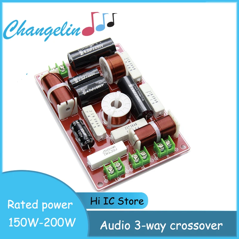 1pcs /2pcs HiFi Audio Universally Speaker 3 Unit Audio Frequency Divider 3 Way Crossover Filters