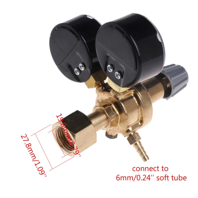 Very Durable Argon CO2 Gauges Pressure Reducer Mig Flow Meter Control Valve Welding Regulator