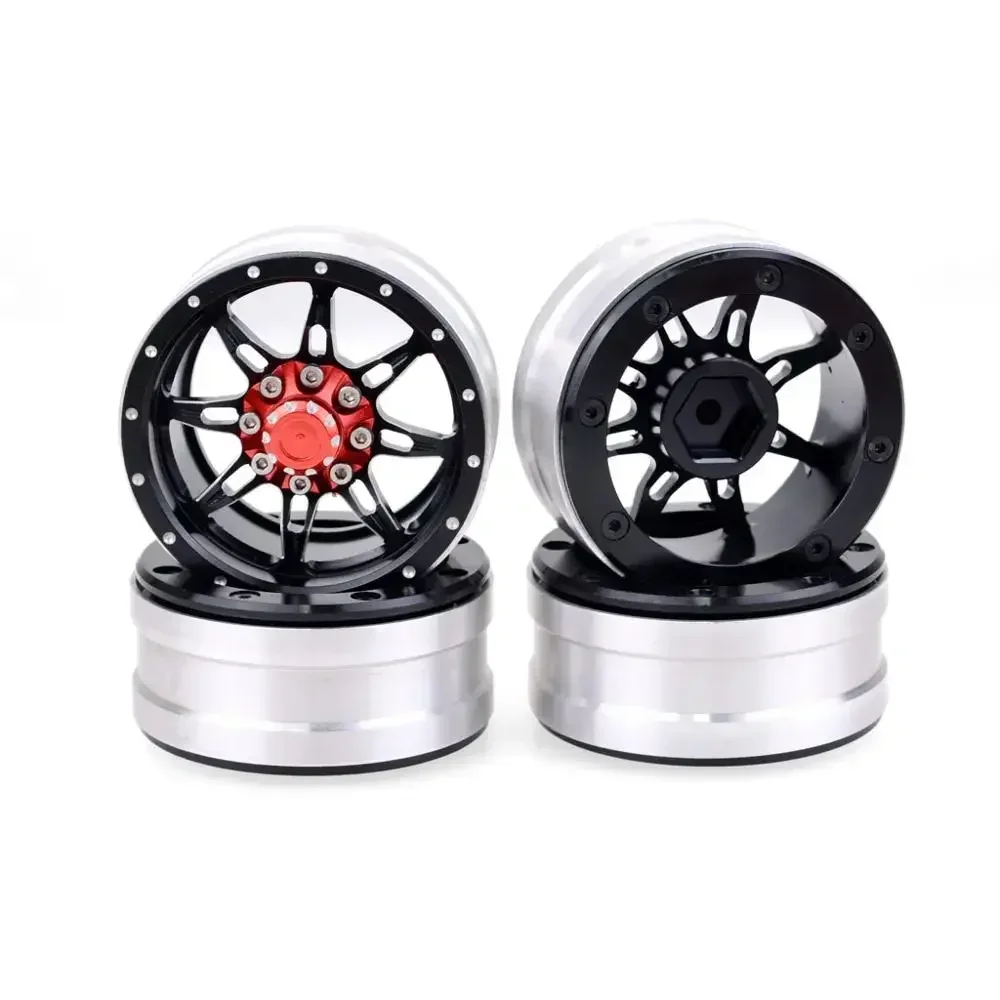 4PCS RC Rock Crawler Metal Wheel Rim 1.9 Inch BEADLOCK for 1/10 Axial SCX10 90046 TAMIYA CC01 D90 D110 TF2 Trxs TRX-4 S119