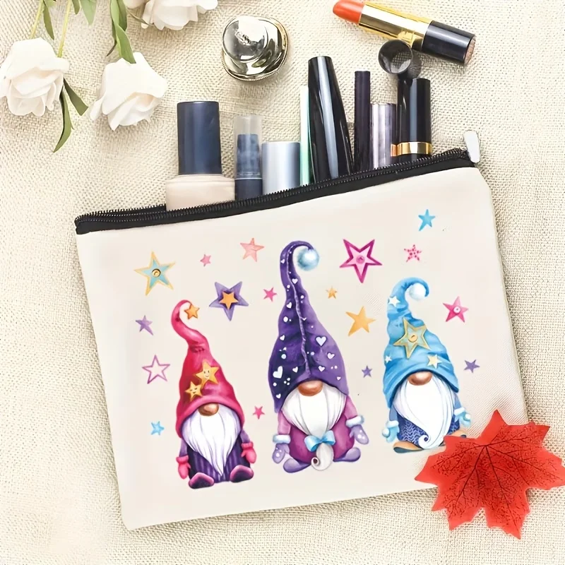 Dwarf Themed Makeup Bag Durable Fashion Gift With Convenient Zipper Closure Multifunctional Portable Cosmetic Pouch Student Pen