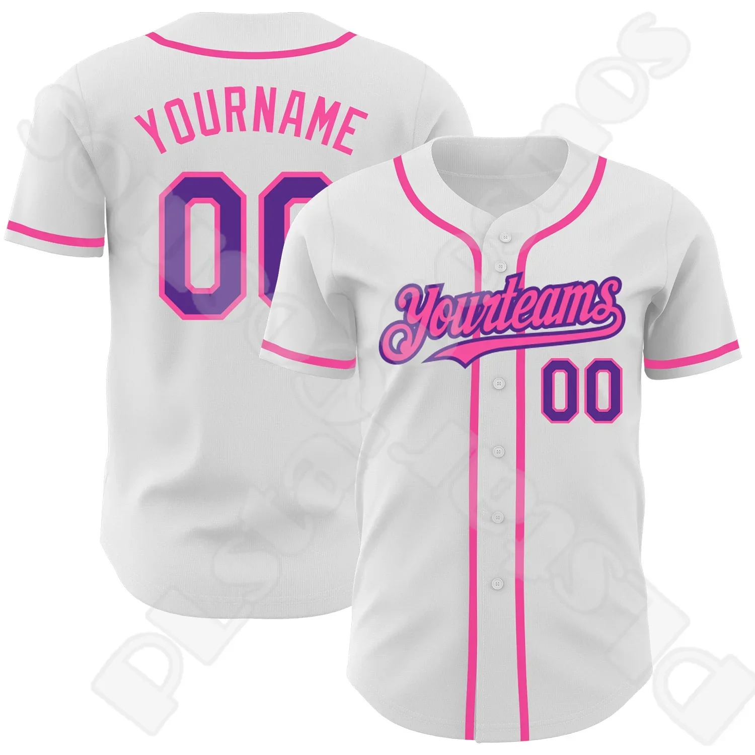 NewFashion Custom Name Team Player Logo Sportswear Colorful Retro 3DPrint Summer Casual Funny Harajuku Baseball Shirts Jersey 13