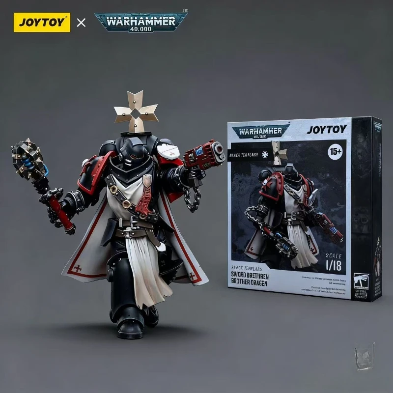 

In stock JOYTOYWarhammer 40k 1/18 Black Templars Sword Brethren Brother Dragen Action Doll Toy Collection