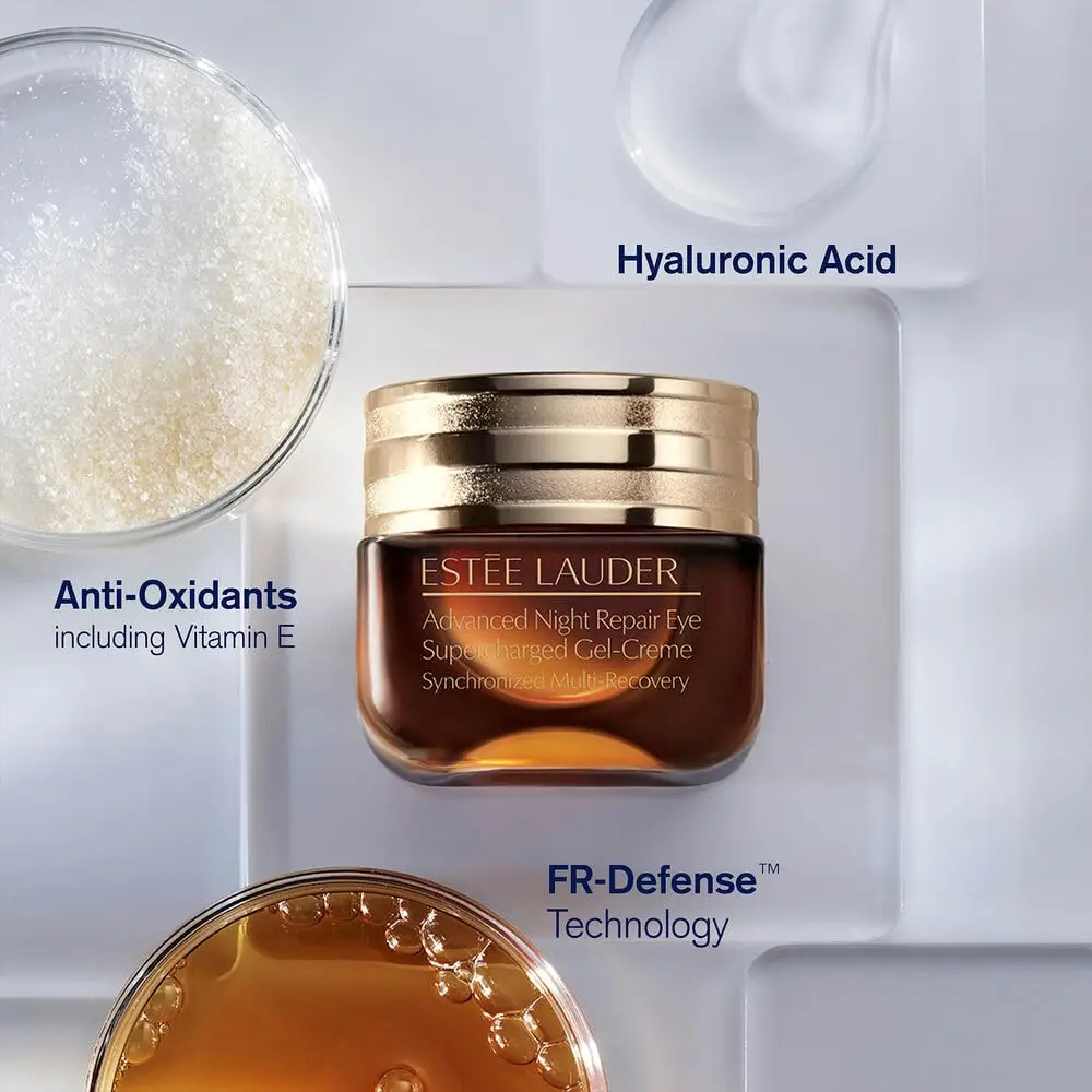 Estee Lauder Advanced Night Repair Eye Cream Supercharged Gel 5ml/15ml, Synchronized Multi-Recovery, Eye Cream for Dark Circles