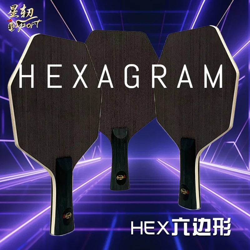 Hexagonal Offensive Table Tennis Blade 7 Layer Increase Contact Area Non-slip Ping-pong Bat Bottom Plate for Players Competition