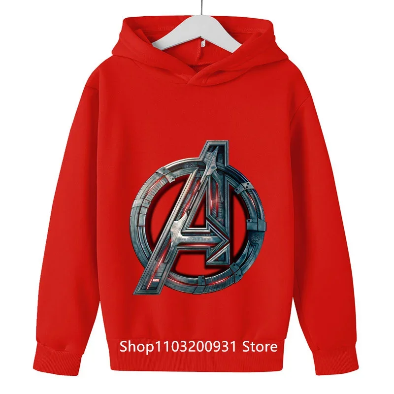 2024 New Marvel Avengers Spring/Summer Hoodie Kids Cotton Hipster Student Boys And Girls Hoodie Clothes Party