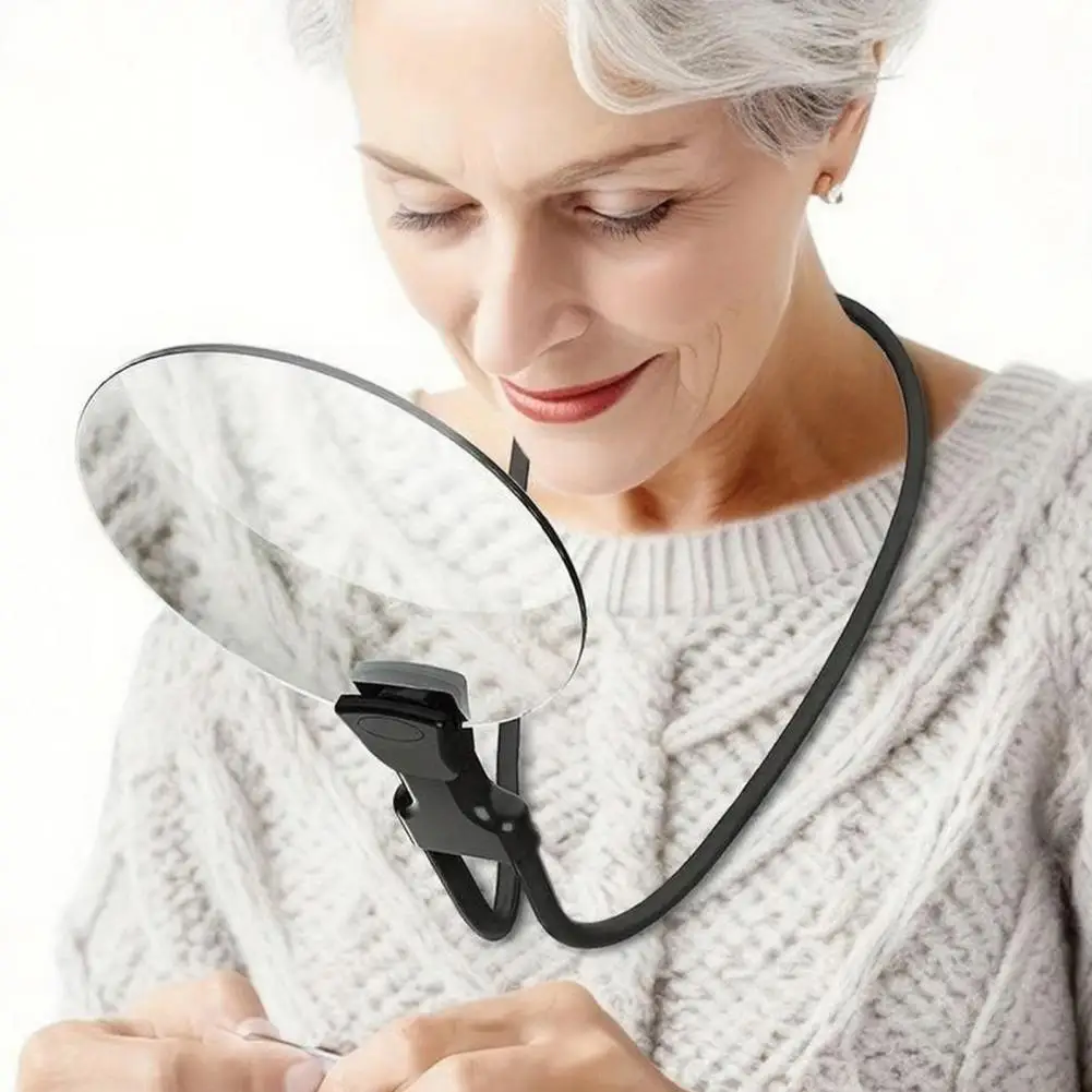 Magnifier with Led Light Hands Free Magnifying Glass 5x Magnifying Glass with 6.38-inch Lens 3 Light Modes Led for Seniors