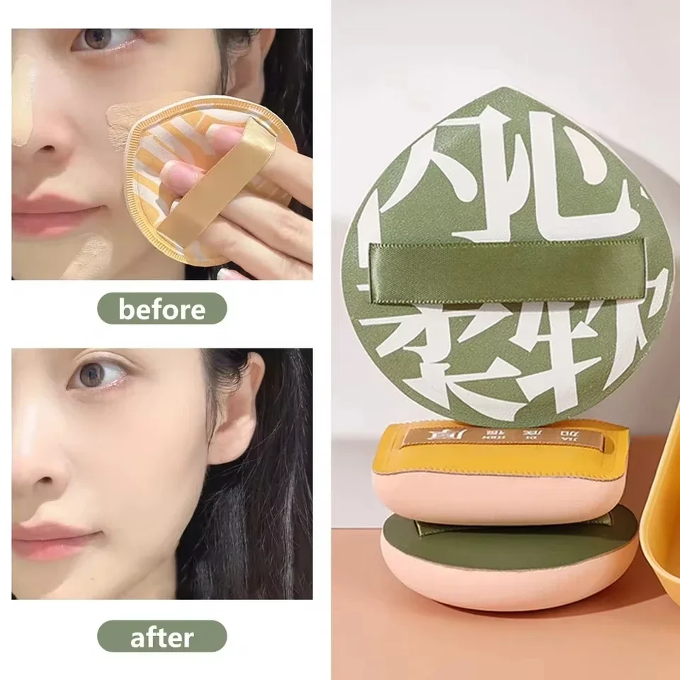 Soft Air Cushion Puff Maquiagem Blender Esponjas, elástico Marshmallow Cosmetic Foundation Powder Set, pó Puff Box