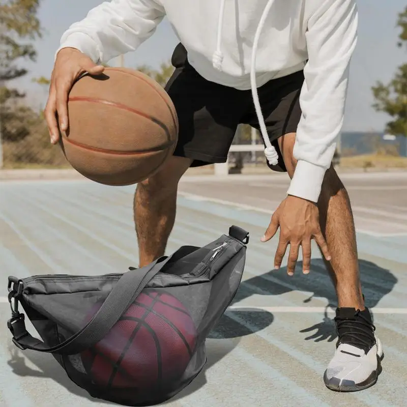 Bolsa de almacenamiento de bolas de malla, bolsa de almacenamiento de pelotas de juegos deportivos, bolsa de transporte de red, bolsa de almacenamiento de pelotas de juegos deportivos, malla de gran capacidad para nadar y gimnasio