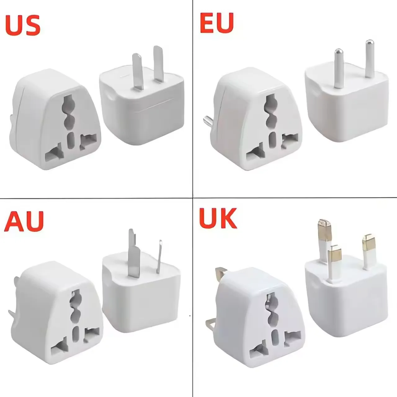 Universal AU UK US EU Plug Adapter US to EU Plug Converter Australian KR Euro Travel Adapter Power Electric Socket AC Outlet