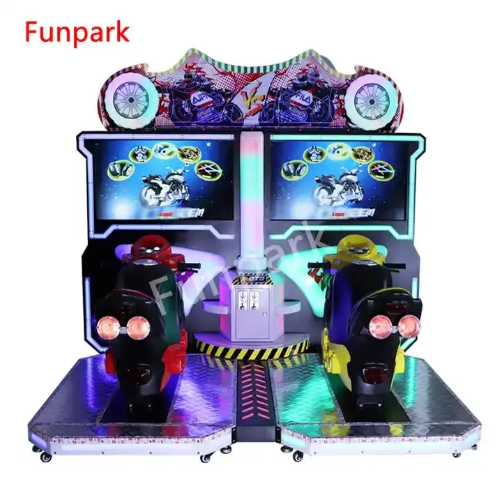 42 Inch 2 Player TT Motorcycle Racing Simulator Arcade Amusement Coin Operated Games Wholesale Game Machine for Game Center