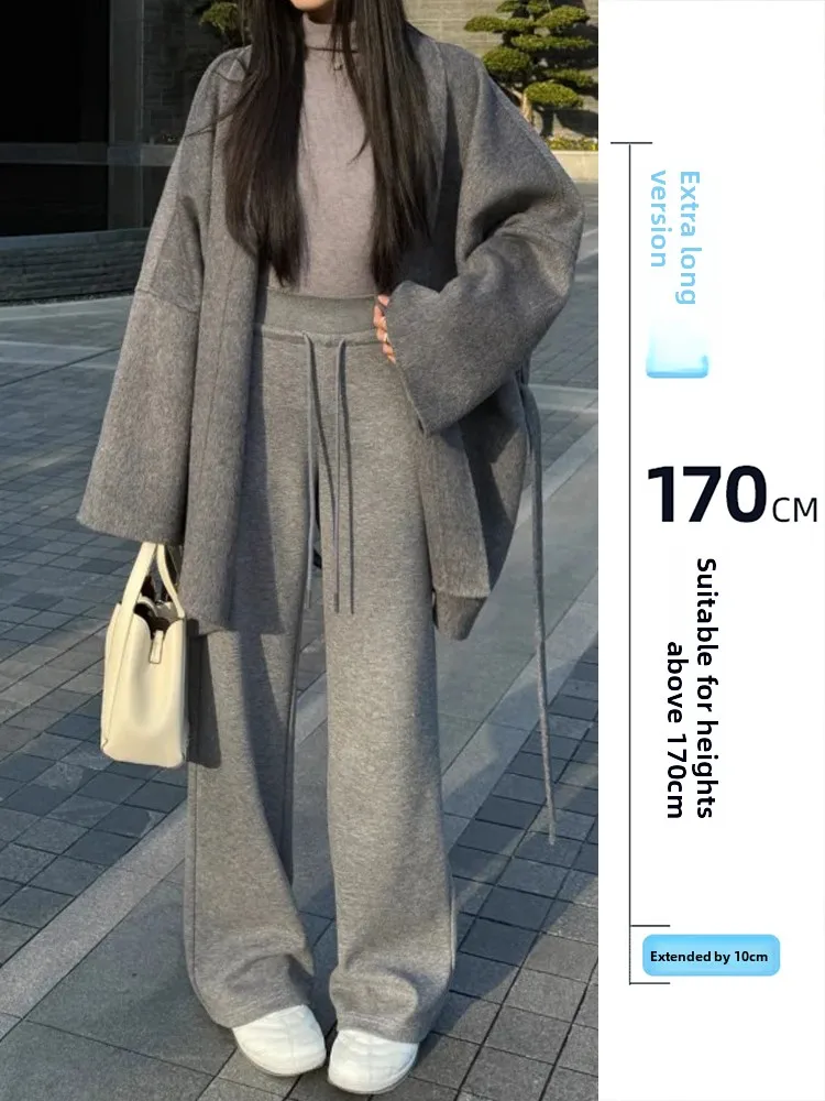 

Широкие спортивные брюки-джоггеры американского кроя для женщин: свободные, прямые, скрывающие недостатки фигуры, для ранней весны