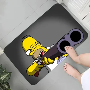 سجاد الفانيلا المطبوع بالرسم الكرتوني ، T-OS S-Simpsons ، سجادة حمام ممتعة ، حصيرة مدخل المطبخ ، ديكور المنزل أفضل 10 مبيعات من عائلة سمبسون غامضة - رقم 10